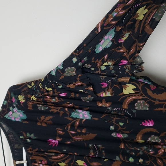 Free People Floral Wildflower Honey Print Top Size S - Picture 11 of 12